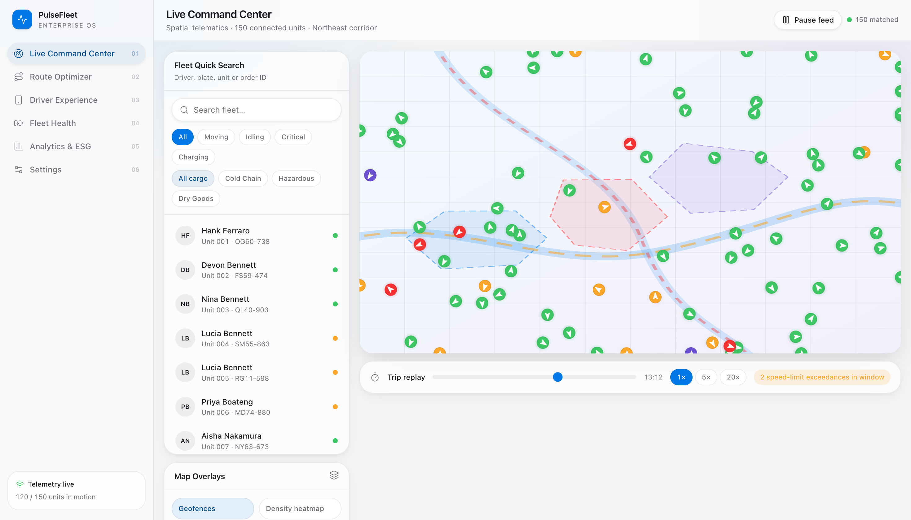 Fleet & Logistics Management — UI screenshot